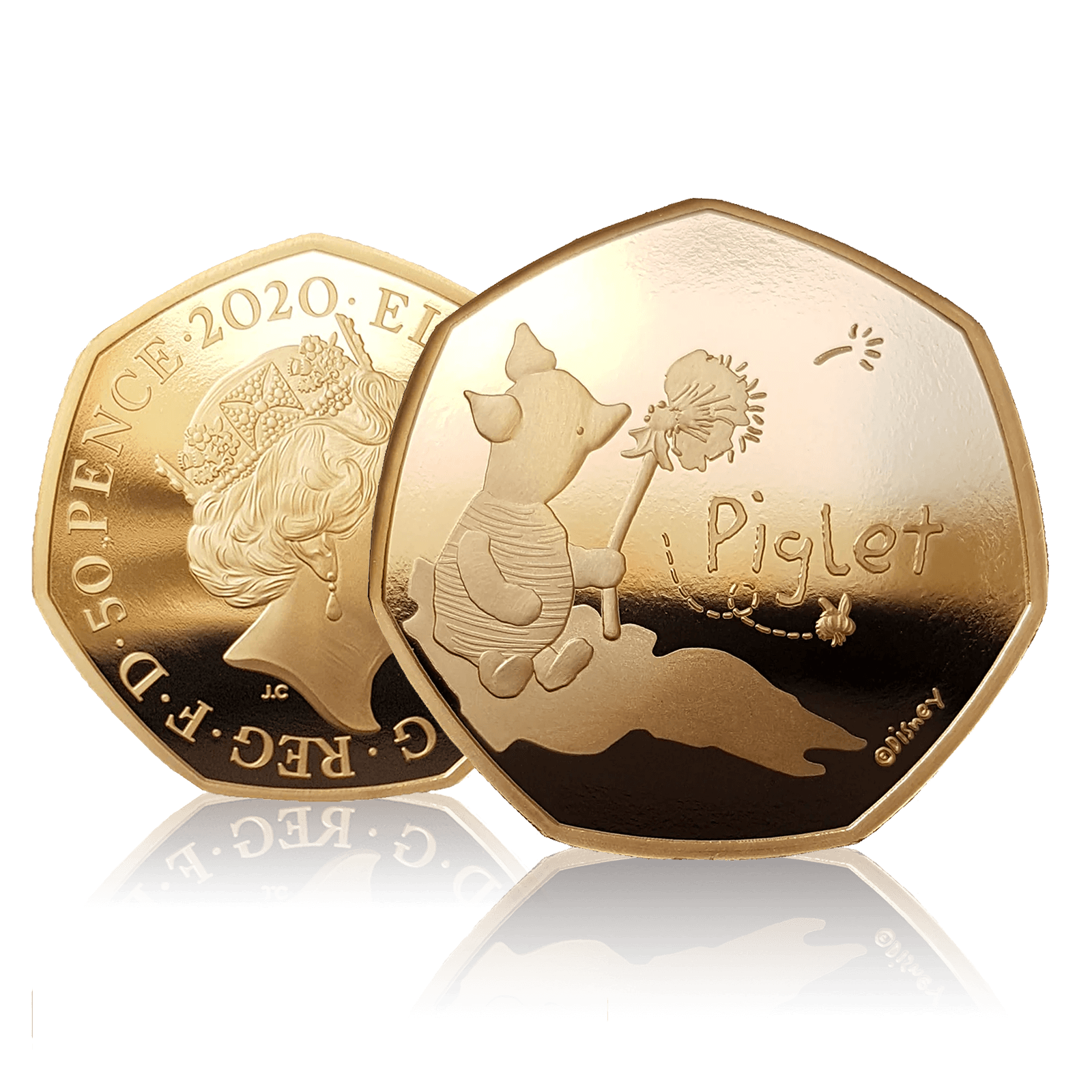 1/2oz 50p Gold Piglet Proof Boxed (2020) 4